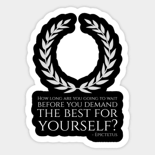 Ancient Greek Stoicism Epictetus Quote For Successful Entrepreneurs Sticker